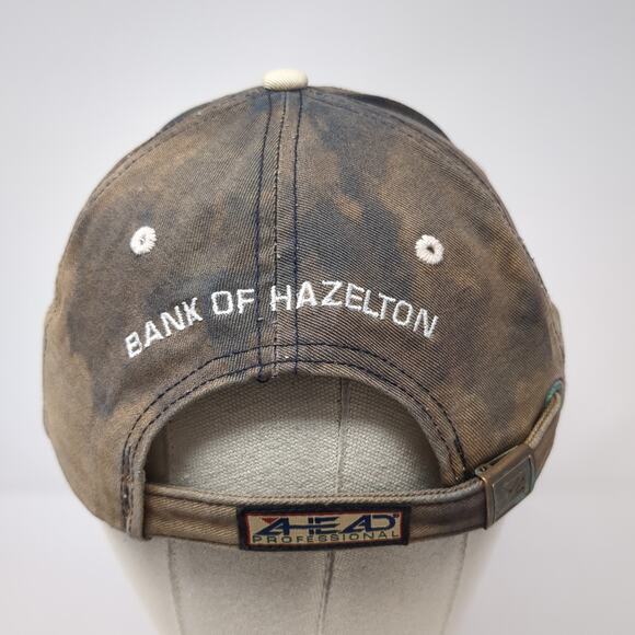 Bank Of Hazelton Slideback Hat Blue One Size Embroidered Logo Ahead - Picture 6 of 9